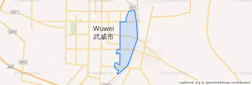 Mapa de ubicacion de Dongguanjie Subdistrict.