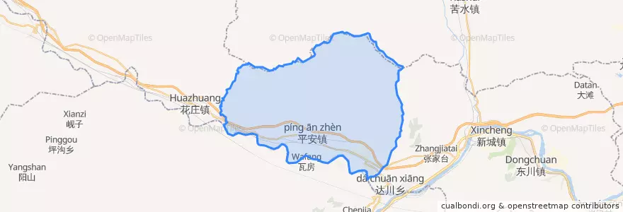 Mapa de ubicacion de 平安镇.