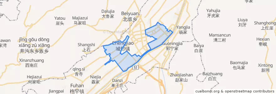Mapa de ubicacion de 城郊.