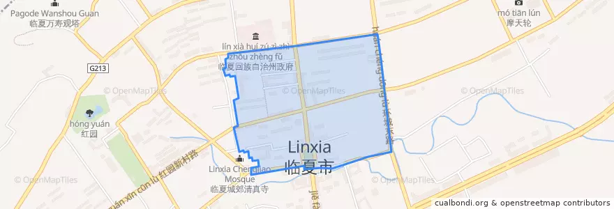 Mapa de ubicacion de 城南街道.