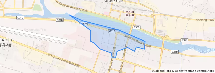 Mapa de ubicacion de 桥南街道.
