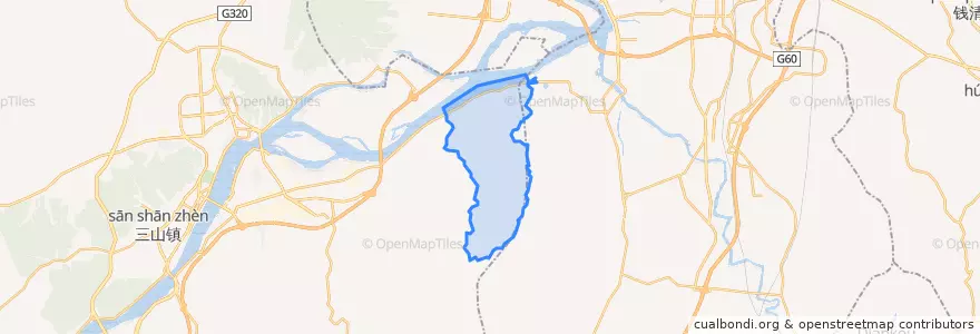 Mapa de ubicacion de 渔山乡.