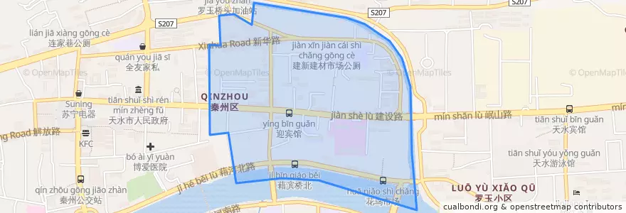 Mapa de ubicacion de Dongguan Subdistrict.