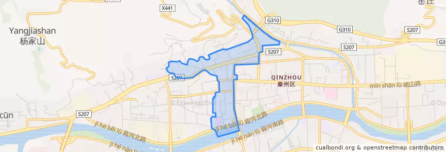 Mapa de ubicacion de Zhongcheng Subdistrict.