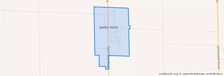 Mapa de ubicacion de Saint Rose.