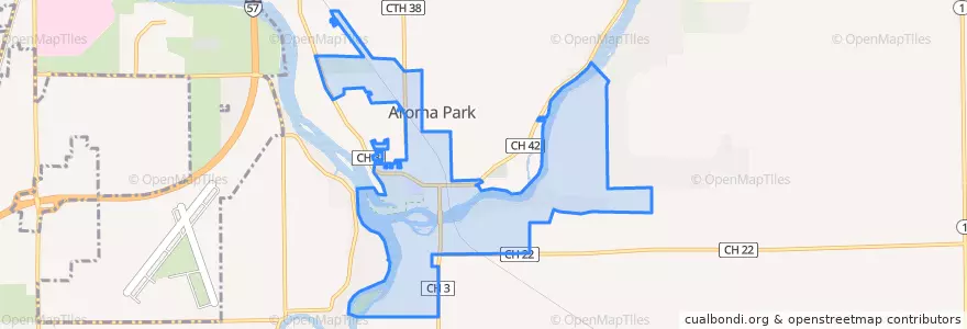 Mapa de ubicacion de Aurora Park.