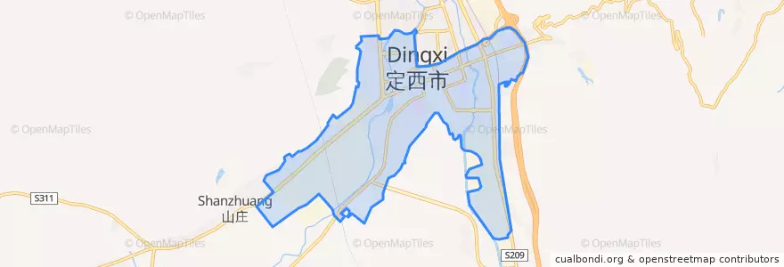 Mapa de ubicacion de Yongdinglu Subdistrict.