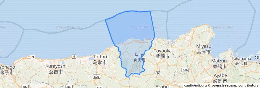 Mapa de ubicacion de 美方郡.