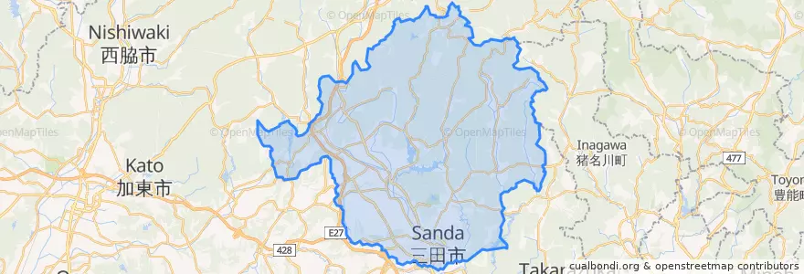 Mapa de ubicacion de Sanda.