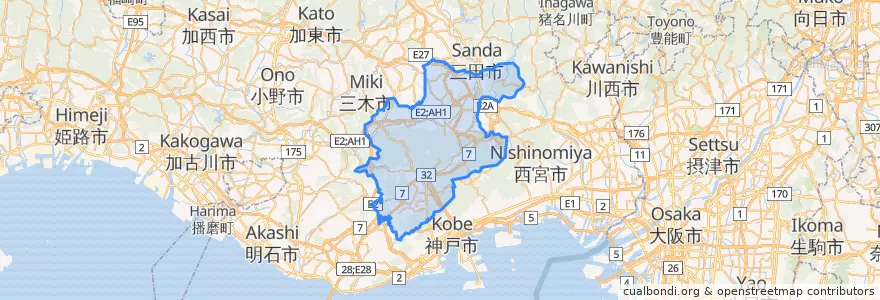 Mapa de ubicacion de 北区.
