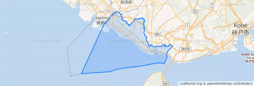 Mapa de ubicacion de Akashi.