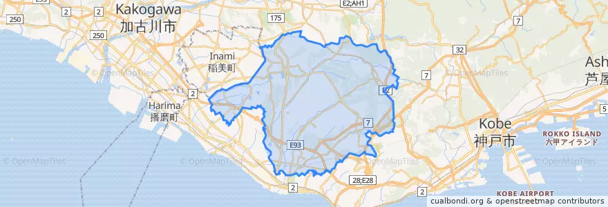 Mapa de ubicacion de 西区.