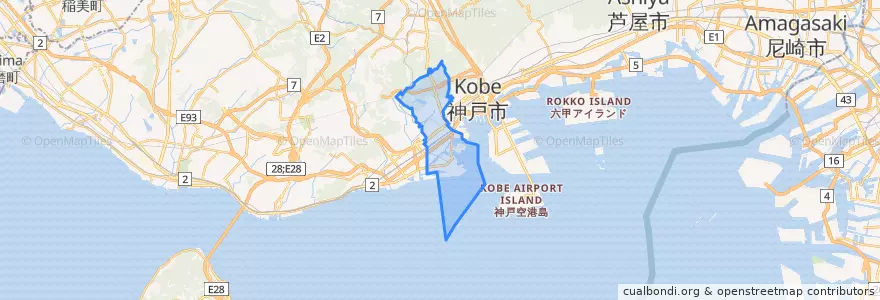 Mapa de ubicacion de 兵庫区.
