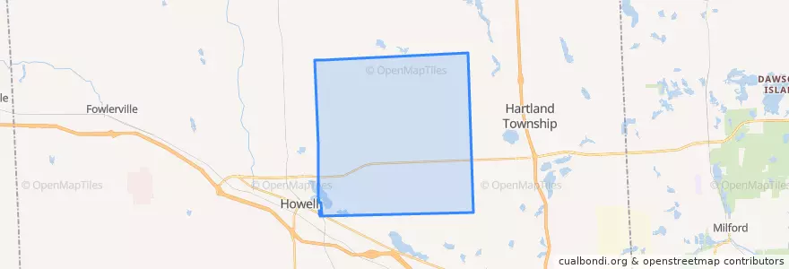 Mapa de ubicacion de Oceola Township.