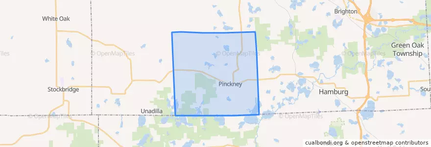 Mapa de ubicacion de Putnam Township.