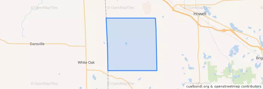 Mapa de ubicacion de Iosco Township.