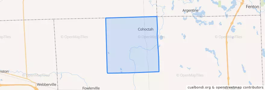Mapa de ubicacion de Cohoctah Township.