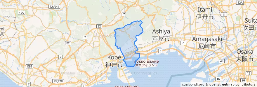 Mapa de ubicacion de 灘区.