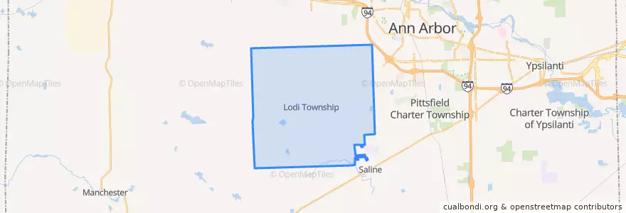 Mapa de ubicacion de Lodi Township.