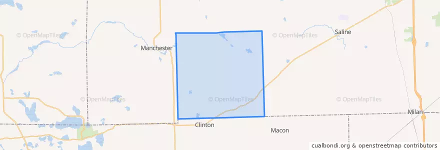 Mapa de ubicacion de Bridgewater Township.