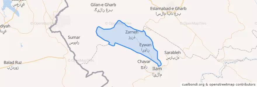 Mapa de ubicacion de Eyvan County.