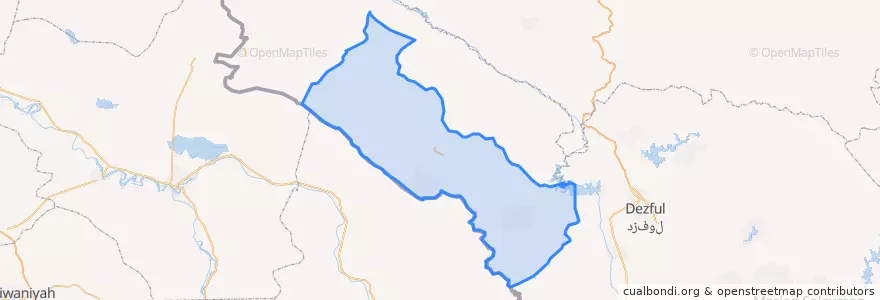 Mapa de ubicacion de شهرستان دهلران.