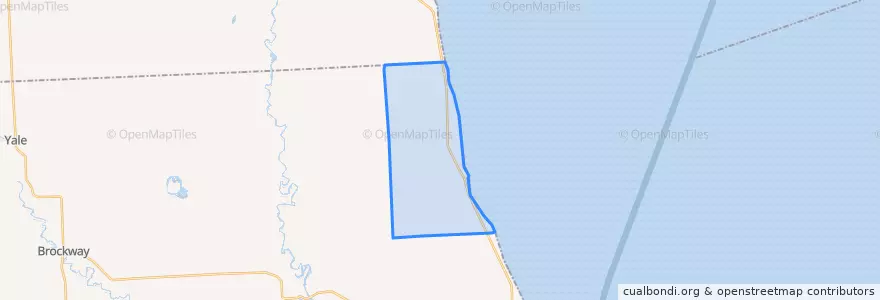 Mapa de ubicacion de Burtchville Township.