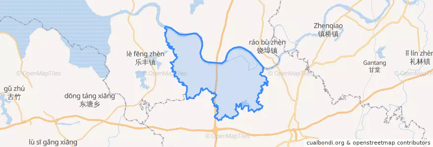 Mapa de ubicacion de 梓埠镇.