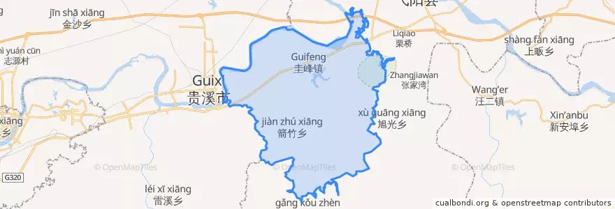 Mapa de ubicacion de 圭峰镇.