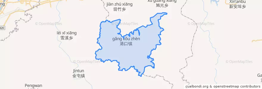 Mapa de ubicacion de 港口镇.