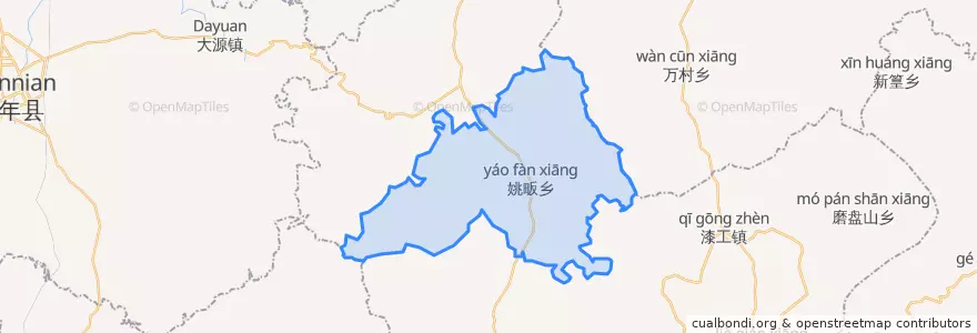 Mapa de ubicacion de 三县岭镇.