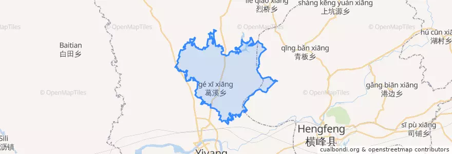 Mapa de ubicacion de 葛溪乡.