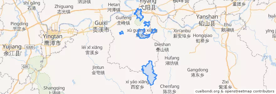 Mapa de ubicacion de 旭光乡.