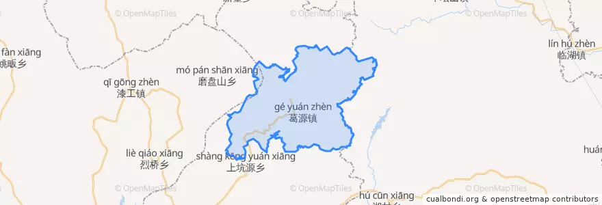 Mapa de ubicacion de 葛源镇.