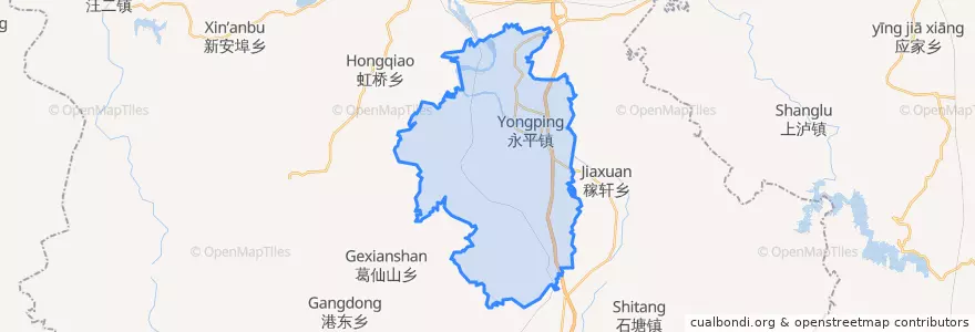 Mapa de ubicacion de 永平镇.