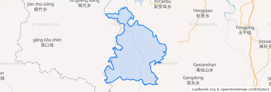 Mapa de ubicacion de 湖坊镇.