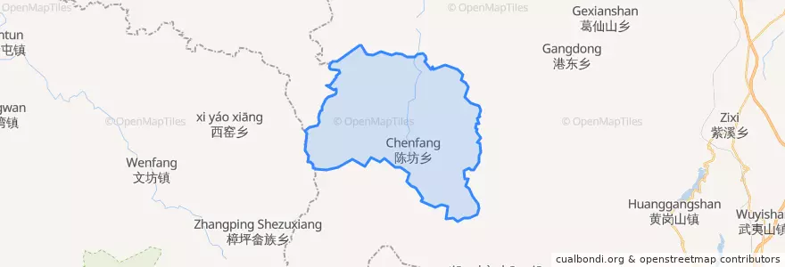 Mapa de ubicacion de 陈坊乡.