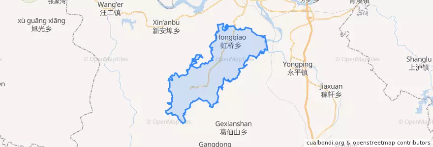 Mapa de ubicacion de 虹桥乡.