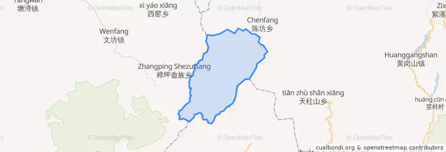 Mapa de ubicacion de 太源畲族乡.
