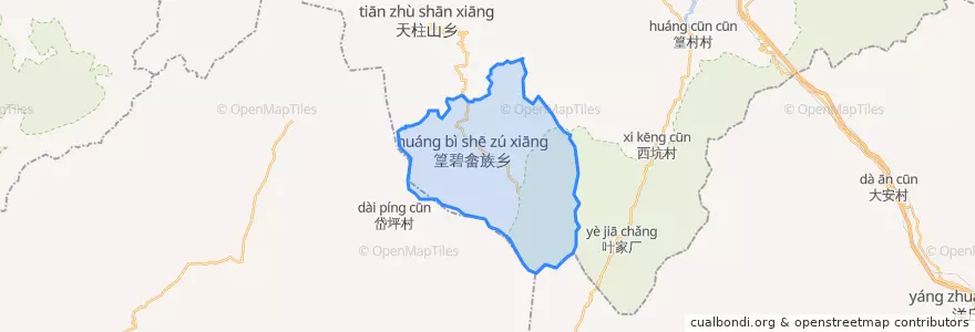 Mapa de ubicacion de 篁碧畲族乡.