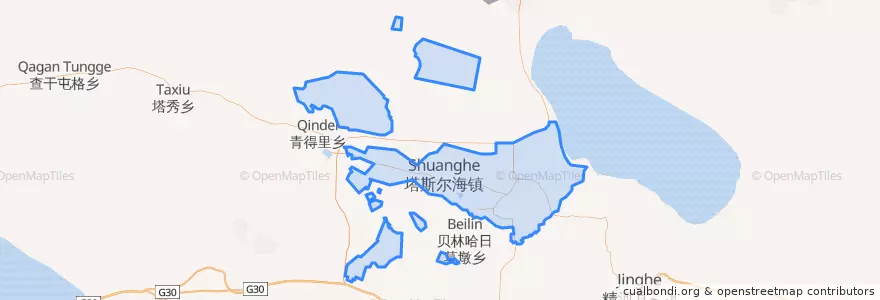 Mapa de ubicacion de 双河市.