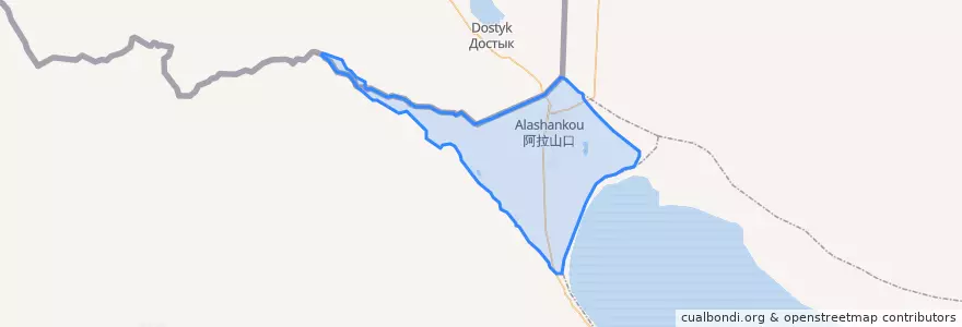 Mapa de ubicacion de 阿拉山口市.