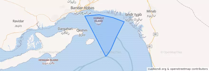 Mapa de ubicacion de دهستان هرمز.