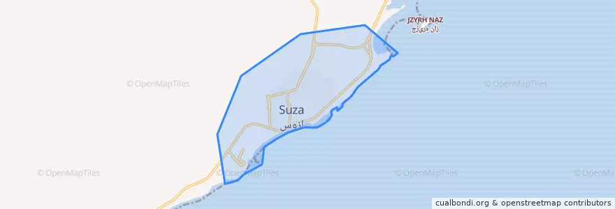 Mapa de ubicacion de سوزا.
