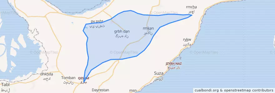 Mapa de ubicacion de رمکان.