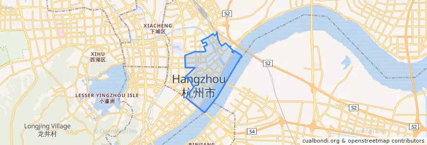 Mapa de ubicacion de 四季青街道.
