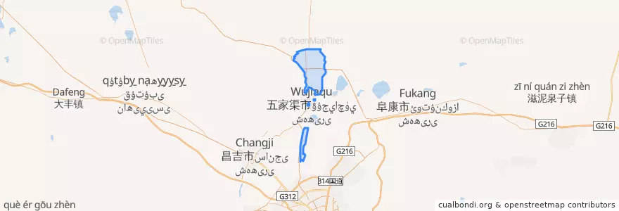 Mapa de ubicacion de 兵团一零一团.