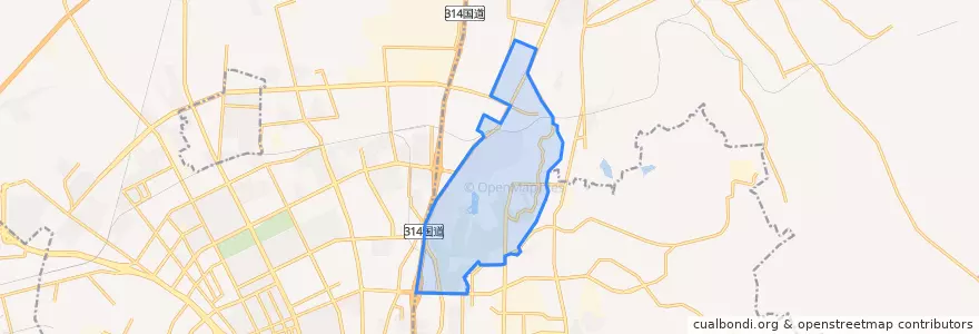 Mapa de ubicacion de 卡子湾街道.