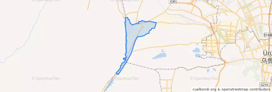 Mapa de ubicacion de 钢城片区.