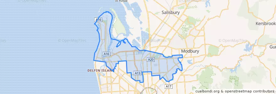 Mapa de ubicacion de City of Port Adelaide Enfield.